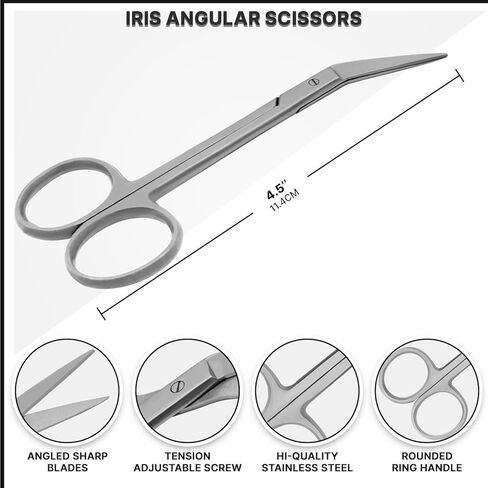 Iris Scissors 4.50" Str/Cud/Angled TC Tungsten Carbide, Supercut O.R. Grade (O.R. Grade Angled) in Saudi Arabia