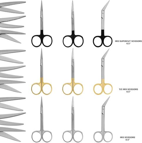 Iris Scissors 4.50" Str/Cud/Angled TC Tungsten Carbide, Supercut O.R. Grade (O.R. Grade Angled) in Saudi Arabia