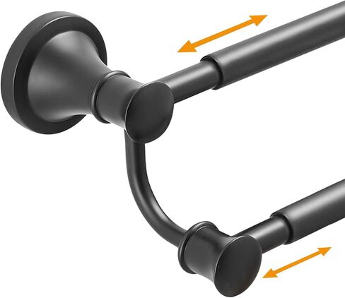 Hoimpro Adjustable Retractable 15-27 Inches Stainless Steel Bathroom Towel Bar, Bathroom Accessories Bath Hotel Double Towel Bar Rod Hanger Wall Mounted Towel Holder Towel Rack, Oil Rubbed Bronze in Kuwait