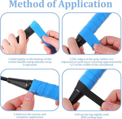 10 Pack Tennis Wrap Grip Tape, Precut Tennis Racket Grips, Anti-Slip Racket Handle Overgrip Tapes for Badminton Pickleball Squash Rackets, Sweat-Absorbing Comfortable in Saudi Arabia