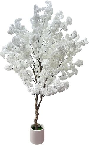 Cherry Blossom Tree 7ft, Pink Artificial Cherry Tree Fake Pink Tree for Wedding Party Home Living Room Decor in Saudi Arabia