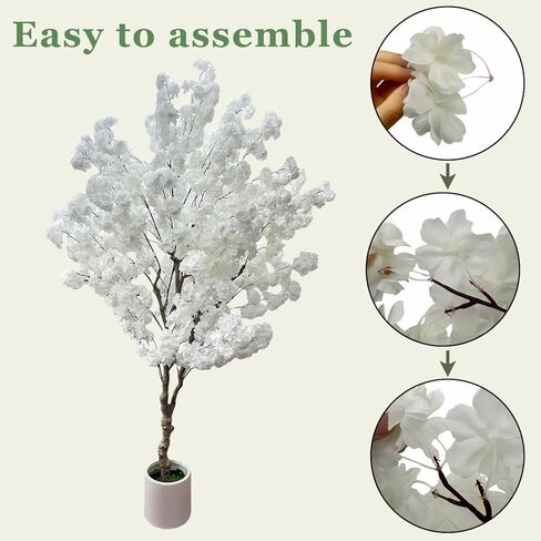 Cherry Blossom Tree 7ft, Pink Artificial Cherry Tree Fake Pink Tree for Wedding Party Home Living Room Decor in Saudi Arabia
