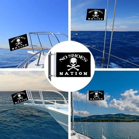 علم Bayyon صغير مزدوج الجوانب بدون أحذية - 30.48 سم × 45.72 سم بوصة قارب دراجة نارية يخت قارب دراجة علم سيارة مع حلقتين نحاسيتين in Kuwait