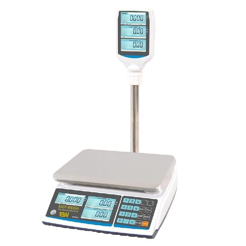 Aquos ZTP Price Computing Scale – Class III NTEP Legal for Trade, Commercial Digital Scale with LCD Backlit Display & Stainless Steel Platter, Retail Grocery Scale (60lbs Pole Model) in Saudi Arabia