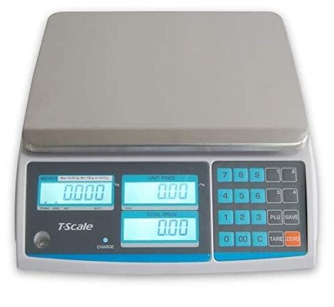 Aquos ZTP Price Computing Scale – Class III NTEP Legal for Trade, Commercial Digital Scale with LCD Backlit Display & Stainless Steel Platter, Retail Grocery Scale (60lbs Pole Model) in Saudi Arabia
