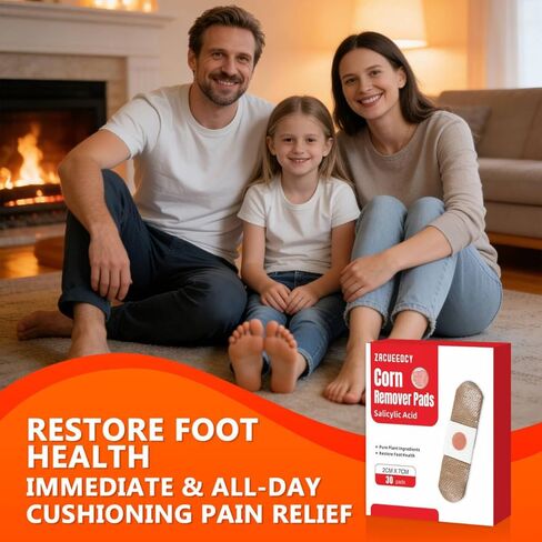 Wart Corn Remover Pads for Feet: 30 Pack 40% Salicylic Acid Extra Strength Treatment - Fast Effective Wart Corn Remover Bandages for Kids Adults Seniors Teens Athletes Runners Hikers Workers Men Women in Saudi Arabia