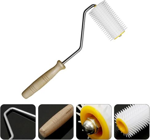 Professional Propolis Collector Hand Tool with Roller Structure for Beekeeping Supplies, Curved Tip Propolis Collection Tool for Efficient Immune Support Extraction in Saudi Arabia