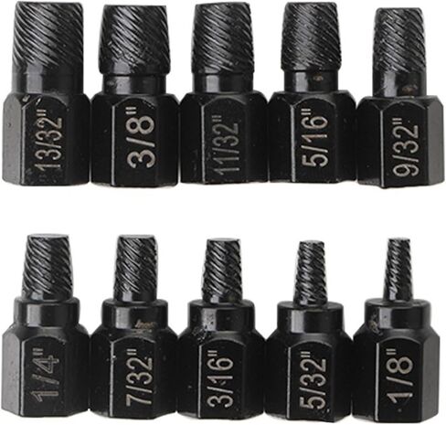 10 قطعة مجموعة مستخرج المسمار، ساق سداسية سهلة الخروج للبراغي التالفة in Kuwait