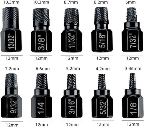 10 قطعة مجموعة مستخرج المسمار، ساق سداسية سهلة الخروج للبراغي التالفة in Kuwait