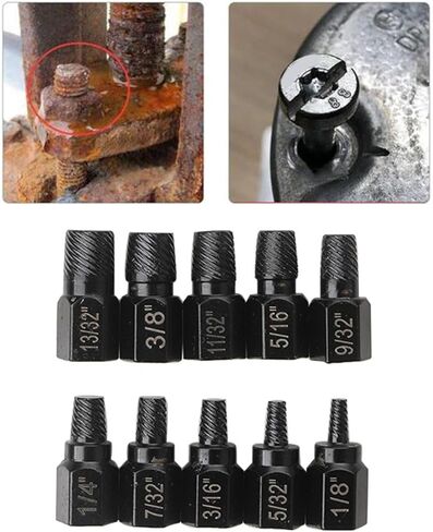 10 قطعة مجموعة مستخرج المسمار، ساق سداسية سهلة الخروج للبراغي التالفة in Kuwait