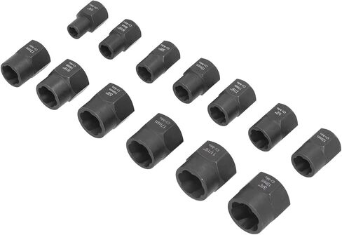 DAN&DRE 13 Piece Nut Extractor Set, Durable and Nut Remover with Storage Box/Cover for Removing Damaged Screws in Kuwait