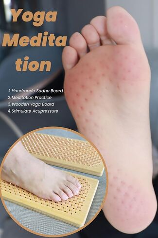 Sadhu Board - Copper nails, 10mm, Large Size, For beginners, Wooden boards for feet, for Yoga and Meditation, Bamboo in Saudi Arabia