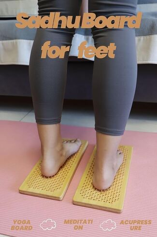 Sadhu Board - Copper nails, 10mm, Large Size, For beginners, Wooden boards for feet, for Yoga and Meditation, Bamboo in Saudi Arabia