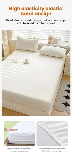 Travel Disposable Bedding Set, White SMMS Nonwoven, 4 Piece Queen Size with Fitted Sheet 71x79x8in, Duvet Cover 87x91in, 2 Pillowcases 20x31in, for Hotel Hospital Travel in Saudi Arabia