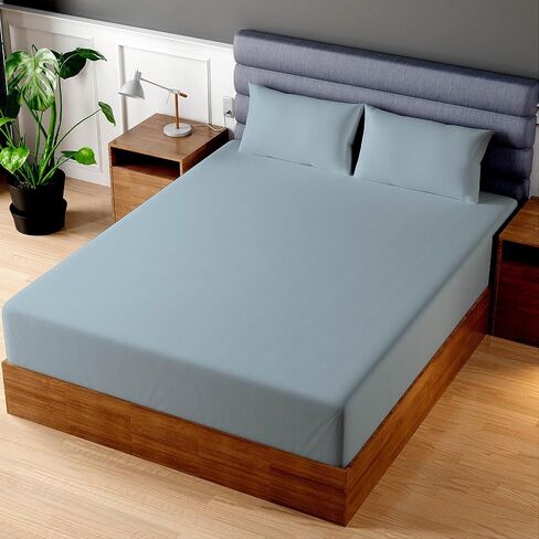 ملاءة سرير Superity Luxurious ذات جودة فندقية كاليفورنيا كينج مصنوعة من القطن بنسبة 100% فائقة النعومة وصديقة للبشرة ولا تسبب الحساسية وجيب عميق يناسب 16 مرتبة، سهلة العناية بها وملاءمة مريحة (Cal King مقاس - 72 × 84) in Kuwait