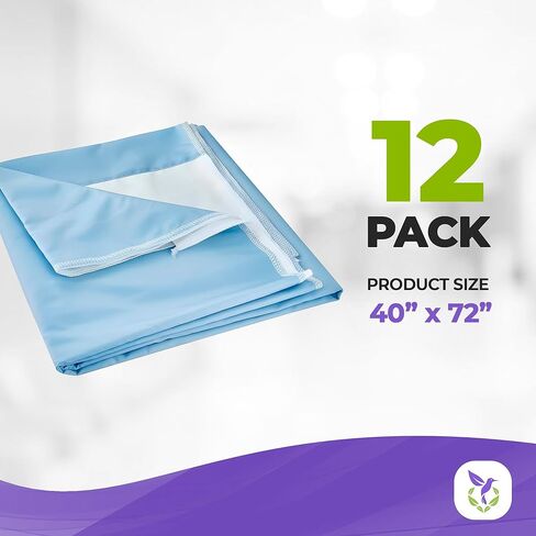 ملاءات منزلقة للمريض من AMZ Medical Supply، مقاس 40 × 72 بوصة، وجه مزيج من القطن/البوليستر، عكس البوليستر، أزرق، عبوة من 12 قطعة، ملاءة منزلقة لسهولة نقل المرضى in Saudi Arabia