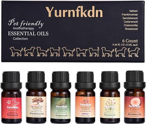 Pet Friendly Aromatherapy Essential Oils Collection,Safe for Dogs and Cats,Natural Relaxation and Stress Relief,Suitable for Aromatherapy Diffuser Bottles,Incense Sticks, and Candles Making (6, small) in Saudi Arabia