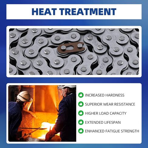 #60 Roller Chain, 10 Feet Carbon Steel Chain with 2 Free Connecting Links in Kuwait