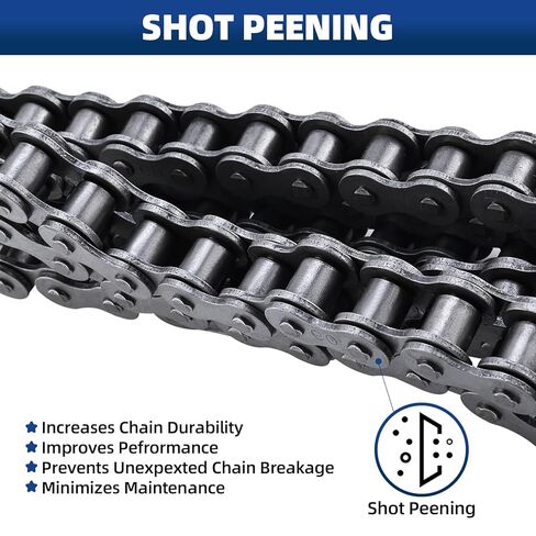 #60 Roller Chain, 10 Feet Carbon Steel Chain with 2 Free Connecting Links in Kuwait