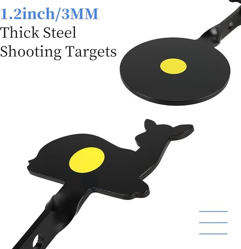 4-Pack Spinner Shooting Target, Auto Reset Steel BB Gun Target, Fun Animal Silhouette, Portable Easy Setup Durable for .177 .20 Caliber Airguns Pellet Gun - Outdoor Shooting Practice for Backyard in Kuwait