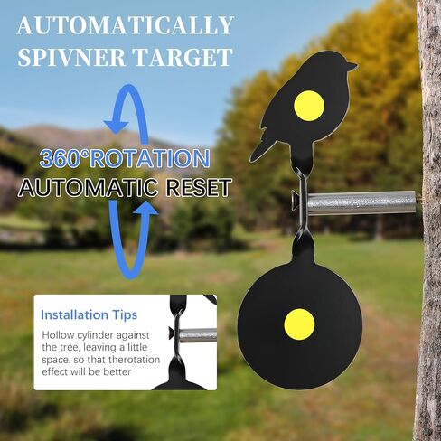 4-Pack Spinner Shooting Target, Auto Reset Steel BB Gun Target, Fun Animal Silhouette, Portable Easy Setup Durable for .177 .20 Caliber Airguns Pellet Gun - Outdoor Shooting Practice for Backyard in Kuwait