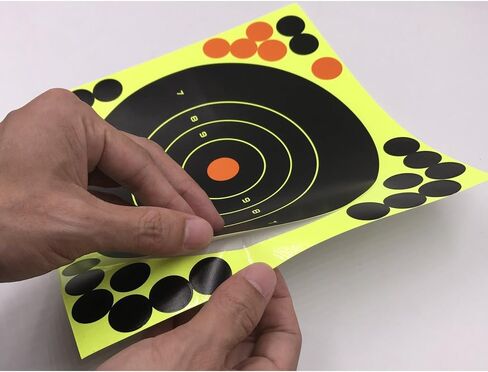 100 Pcs 8" Self Adhesive Splatter & Reactive Shooting Targets for Gun-Pistol-Rifle-Airsoft-Pellet Gun- Air Rifle (100 pcs) in Saudi Arabia