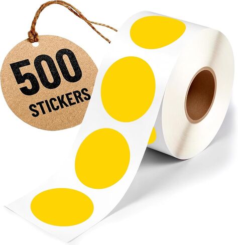 Performore 2-Inch Matte Pink Dot Labels – 500 Stickers per Roll – Easy Peel, Strong Adhesive, Round Color Coding Labels for Organization & Inventory in Kuwait