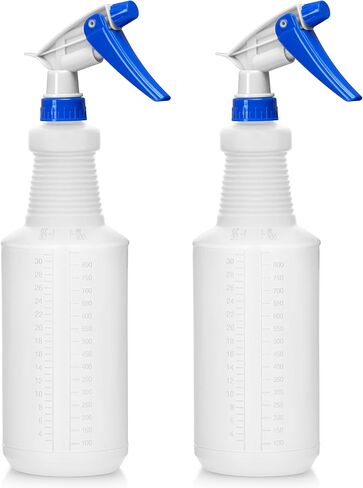 DecorRack 2 Plastic Spray Bottle, 30oz All-Purpose Heavy Duty Spraying Bottles Leak Proof Mist Empty Water Sprayer for Cleaning Solution, Hair, Planting, Adjustable Nozzle in Blue (2 Pack) in Kuwait