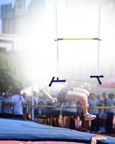 Lightweight Track and Field High Jump Standards, 6.6ft Training High Jump Cross Bars Fiberglass, Metal Jumping Training Equipment in Kuwait