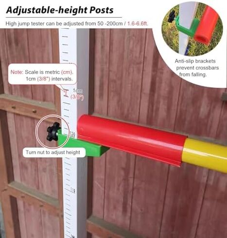 Lightweight Track and Field High Jump Standards, 6.6ft Training High Jump Cross Bars Fiberglass, Metal Jumping Training Equipment in Kuwait