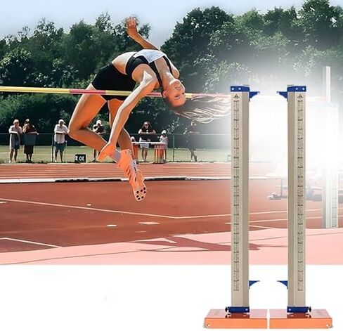 High Jump Standards Stand Tester, Moveable Track and Field Equipment High Jump, Middle/High School Competition Training High Jump Posts in Kuwait