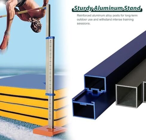 High Jump Standards Stand Tester, Moveable Track and Field Equipment High Jump, Middle/High School Competition Training High Jump Posts in Kuwait