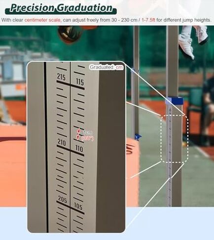 High Jump Standards Stand Tester, Moveable Track and Field Equipment High Jump, Middle/High School Competition Training High Jump Posts in Kuwait