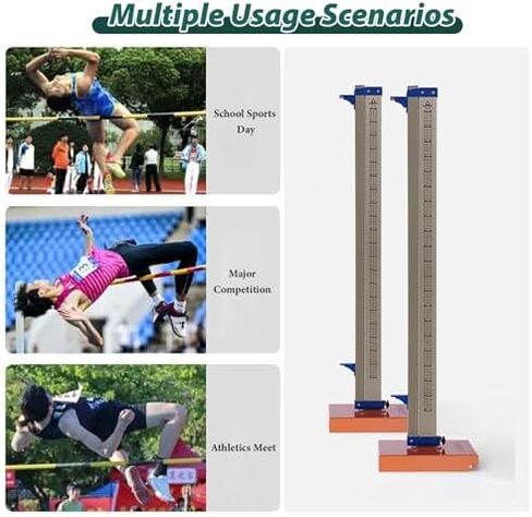 High Jump Standards Stand Tester, Moveable Track and Field Equipment High Jump, Middle/High School Competition Training High Jump Posts in Kuwait