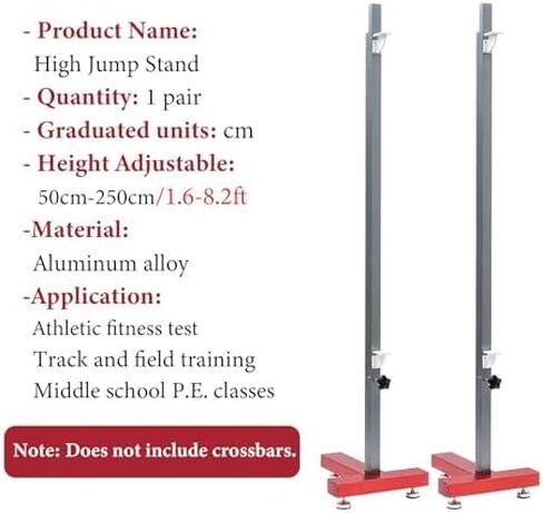 T-Shaped Base Training High Jump Stand, A Pair Jumping Equipment Standards for High School,Essential Jumping Training Posts Pole for Track in Kuwait