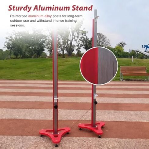 Moveable High Jump Standards for High School, Portable Track & Field Jumping Aluminum Posts, Centimeter Scale High Jumping Tester in Kuwait