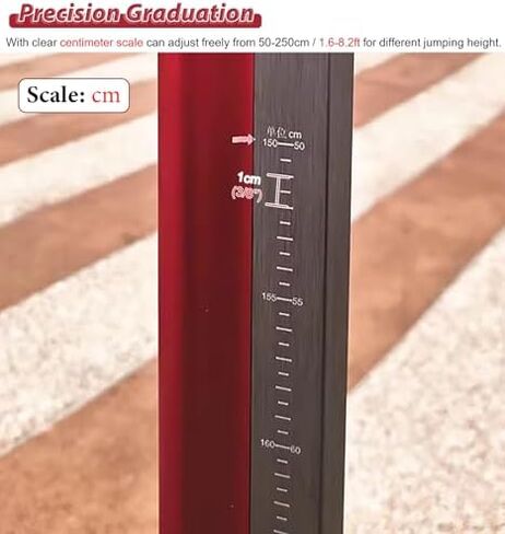 Moveable High Jump Standards for High School, Portable Track & Field Jumping Aluminum Posts, Centimeter Scale High Jumping Tester in Kuwait