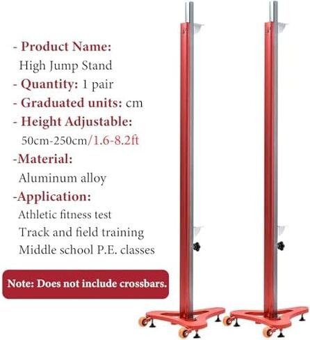 Moveable High Jump Standards for High School, Portable Track & Field Jumping Aluminum Posts, Centimeter Scale High Jumping Tester in Kuwait