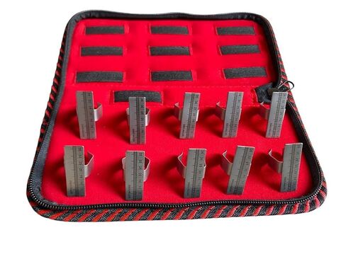 10 Pcs Dental Finger Ruler Measuring Gauge 0–35mm with Storage Case – Stainless Steel Dental Lab Tools for Oral & Orthodontic Use in Saudi Arabia