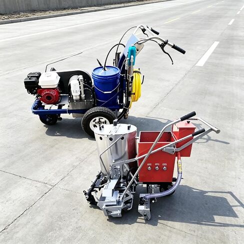 Commercial Grade Cold Spray Line Marking Machine Efficient Road Striper with Stable Pressure System for Urban Road Zebra Crossing and Traffic Safety Lane Marking in Saudi Arabia
