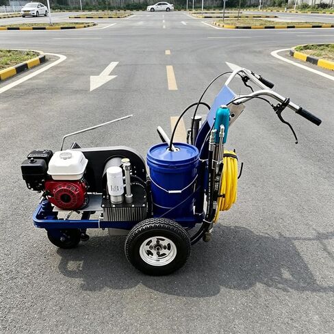 Easy Operation Cold Paint Road Marking Machine User Friendly Line Striper with Simple Control System for Small Construction Teams and Parking Lot Maintenance in Saudi Arabia
