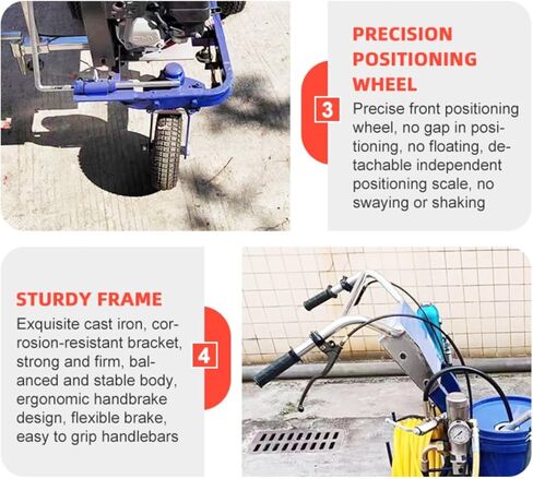 High Efficiency Cold Spray Pavement Marking Machine Multi Purpose Line Striper with Adjustable Nozzle for Stop Line Arrow and Parking Space Marking in Saudi Arabia