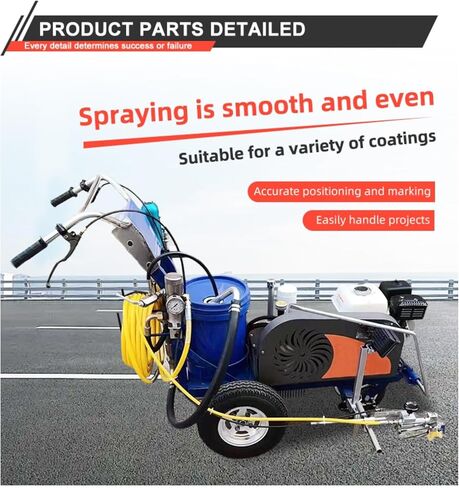 Easy to Use Cold Paint Line Marking Machine User Friendly Road Striper with Intuitive Control Panel for Parking Lot Striping and Small Scale Road Projects in Saudi Arabia