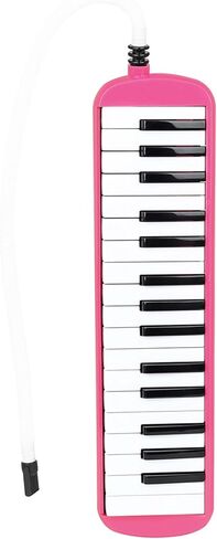 32 Keys Melodica Instrument, Soprano Melodica Air Piano Keyboard with 2 Tubes, 2 Mouthpieces and EVA Hard Case, for Beginners and Professional Musicians (Pink) in Saudi Arabia