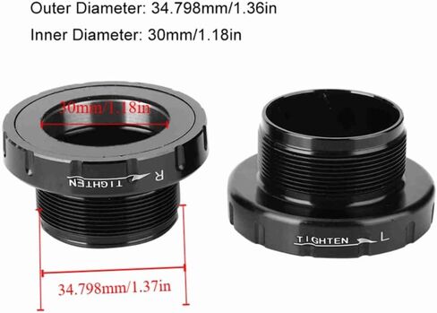 Bottom Bracket - Lightweight Aluminum Alloy Threaded Bearing Shell Compatible with FSA/Rotor/RaceFace 30mm Cranks (68-73mm BB Width, 34.798mm OD)‌ in Saudi Arabia
