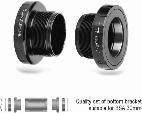 Bottom Bracket - Lightweight Aluminum Alloy Threaded Bearing Shell Compatible with FSA/Rotor/RaceFace 30mm Cranks (68-73mm BB Width, 34.798mm OD)‌ in Saudi Arabia