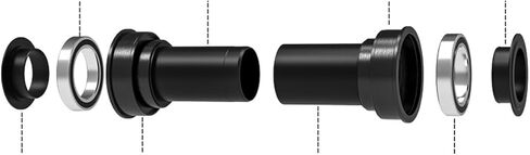 Pressfit Bottom Bracket for BB86/BB92 (41mm) | Ceramic Bearings | 24mm Axle | Includes Adapter & Spacers | Lightweight Aluminum in Saudi Arabia