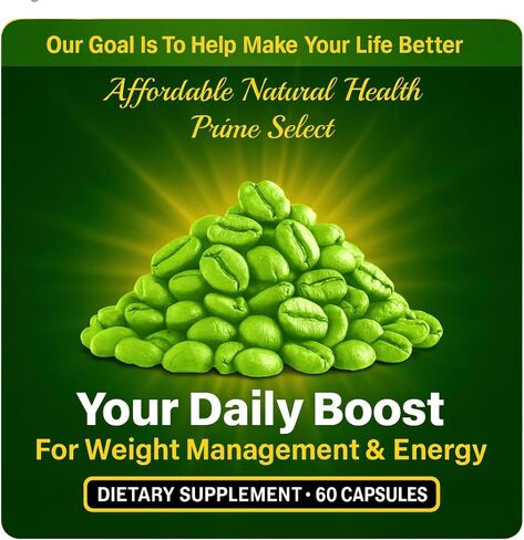 Green Coffee Bean Extract, 100% Pure Green Coffee Bean Capsules, 50% Chlorogenic Acid, 1000 mg Strength, 360 Capsules, 12 Month Supply, Non-GMO and Gluten Free, Traditional Herbal Supplement in Saudi Arabia