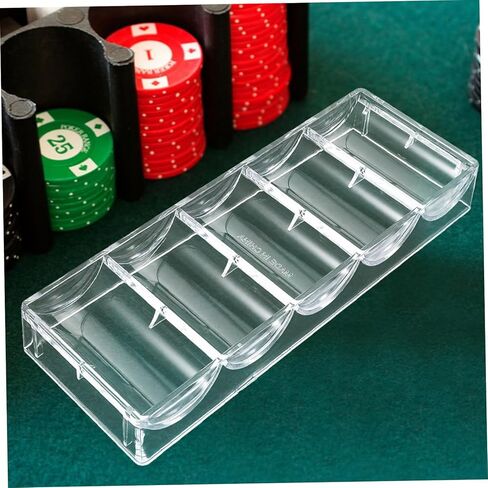 VICASKY 2 Pack Acrylic Poker Chip Trays 100 Chips Storage Organizer for Home Games in Kuwait