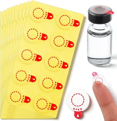 100 Pcs Clear Circle Stickers for Sealing Vial Labels Leak-Proof Self Adhesive Transparent Stickers for 13 mm Aluminum Plastics Caps 3 ml Vial Caps in Kuwait